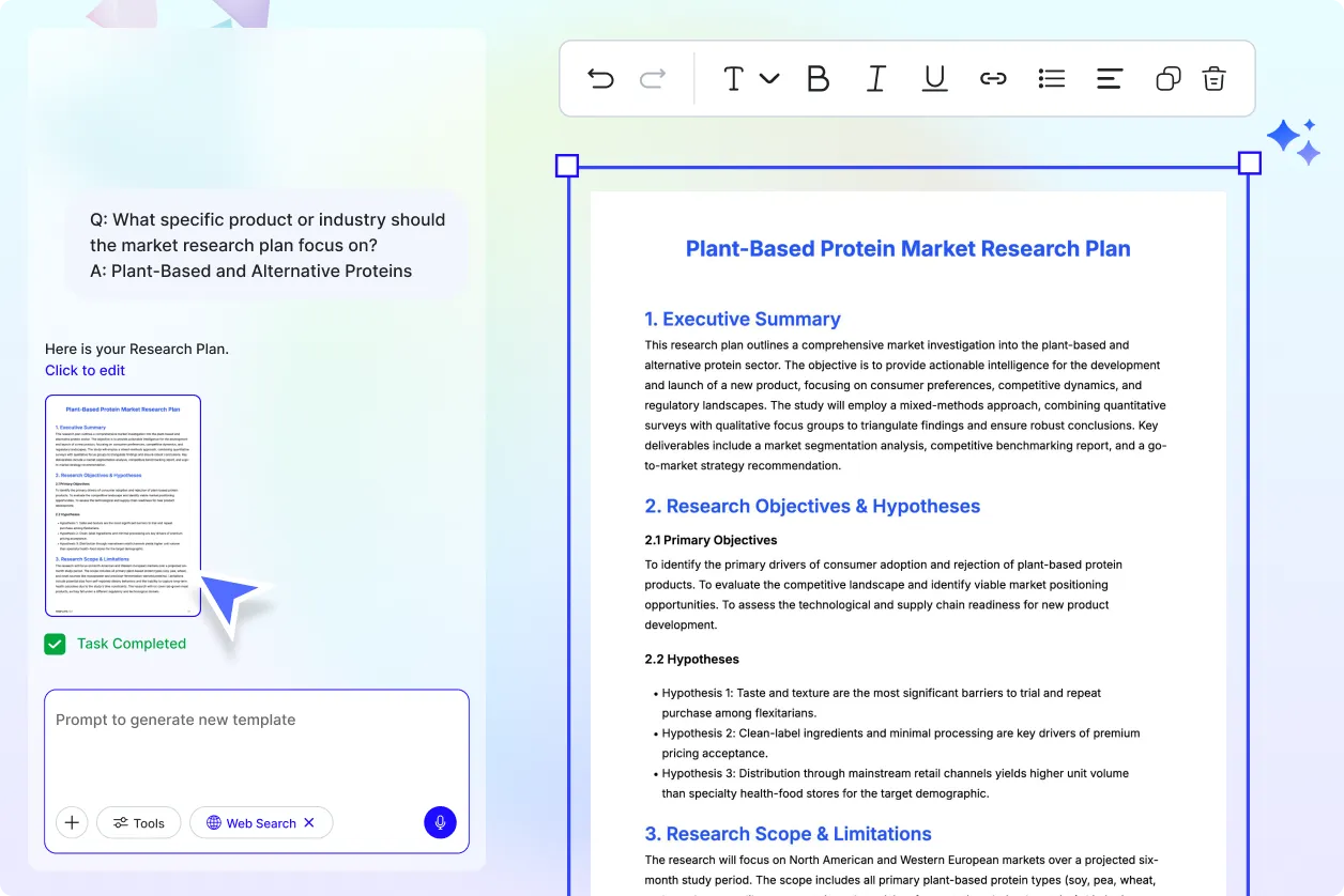 Free AI Research Plan Generator, AI Research Plan Maker Online [ No Signup ]